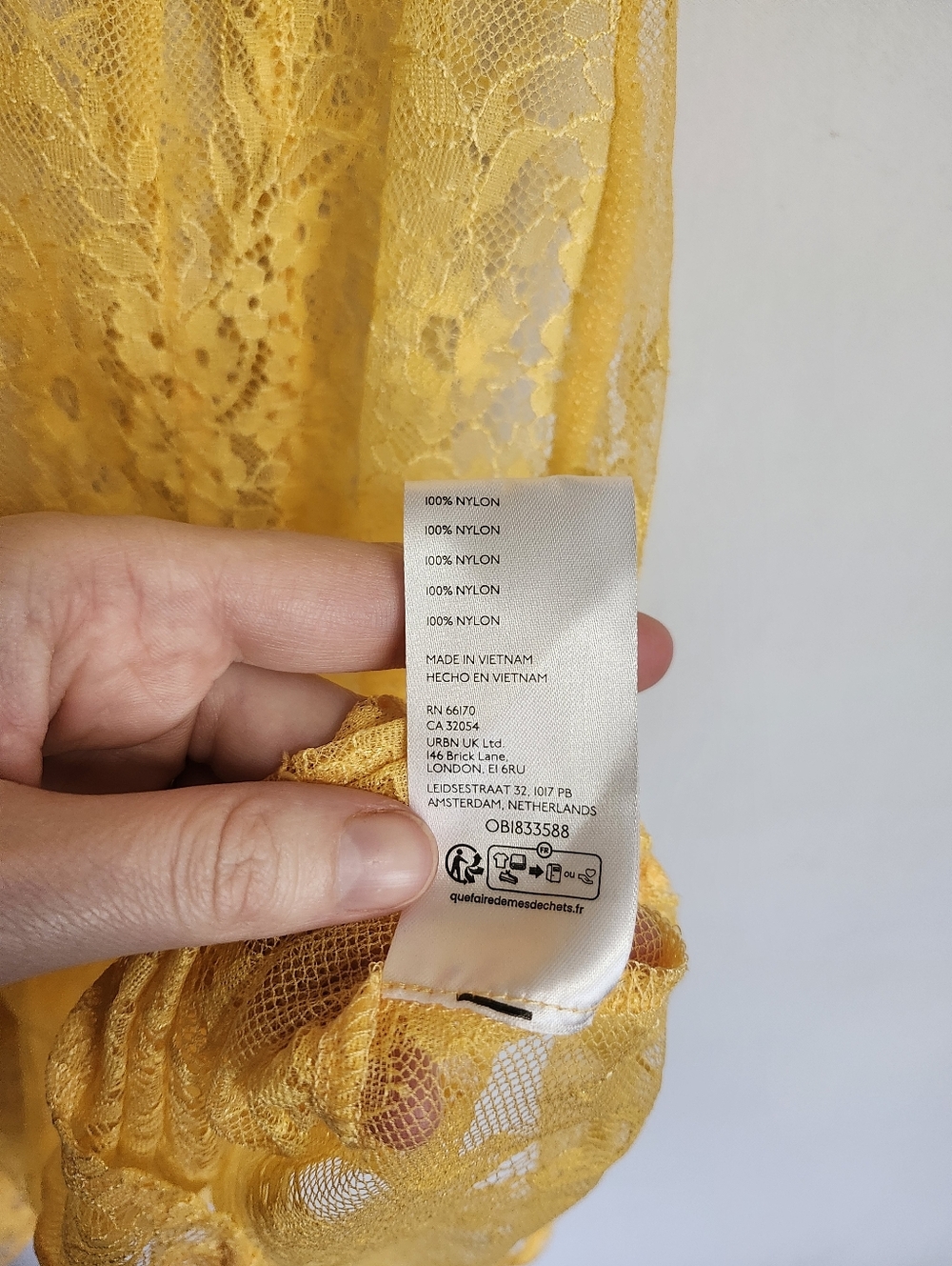 Urban Outfitters 'Connie' Sheer Lace Mini Dress Size M - Picture 8 of 9